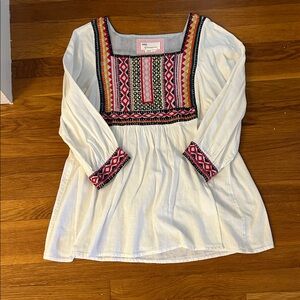 Anthropologie Multicolor Embroidered Top
